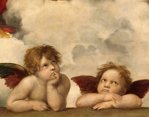 Madonna sistina angeli - madonna,