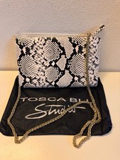 Pochette Tosca Blu Stampa Serpente