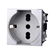 Schuko socket 2P+T 16A color