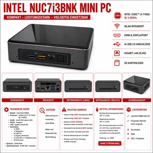 Intel nuc7i3bnb mini - pc,