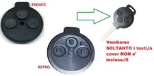 SMART FORTWO 451 GOMMINO 3 TASTI RICAMBIO CHIAVE GUSCIO COVER TELECOMANDO    
