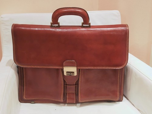 Borsa pelle vintage usata - vintage,
