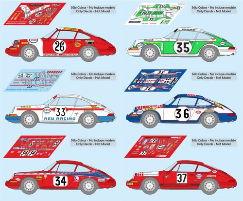 Decals porsche 911 mans - s, le