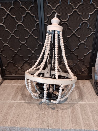 Lampadario legno con - legno,