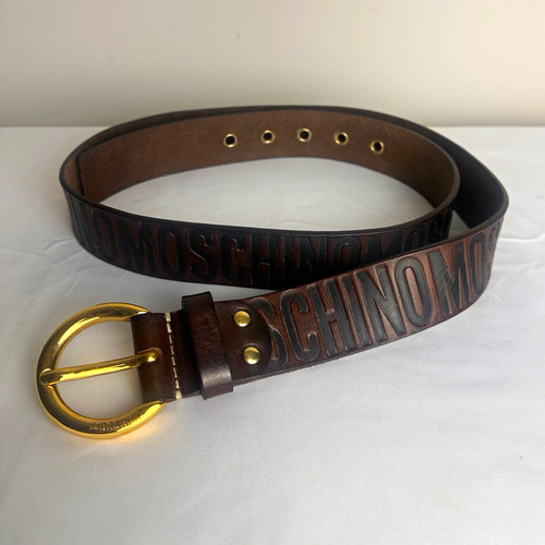 Moschino brown genuine - genuine, leather