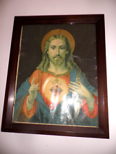 Quadro ICONA SACRA - Sacro Cuore di Gesù Cristo - Stampa su CARTA  (48X38,5).  R