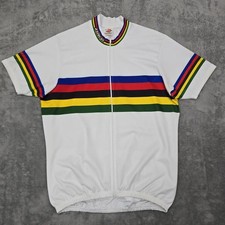 Maglia ciclismo vintage Pace campione del mondo grande made in USA maglia righe arcobaleno