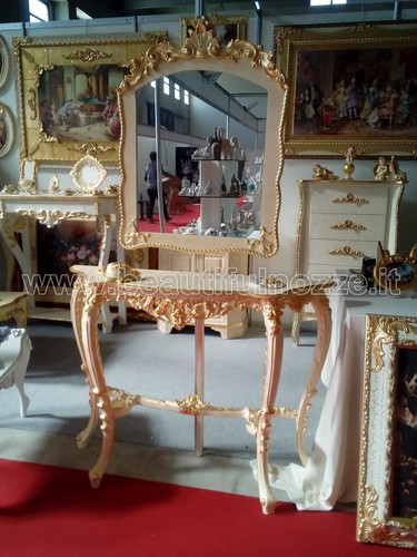 Consolle con specchio legno - specchio, in