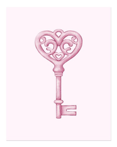 Chiave cuore romantico - , arte