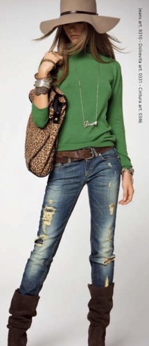 Denny rose jeans pantalone con - rose,