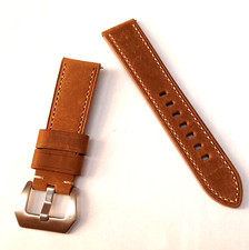 CINTURINO VERA PELLE 22 MM 22MM STILE VINTAGE SCAMOSCIATO + ANSE OROLOGIO PAM X