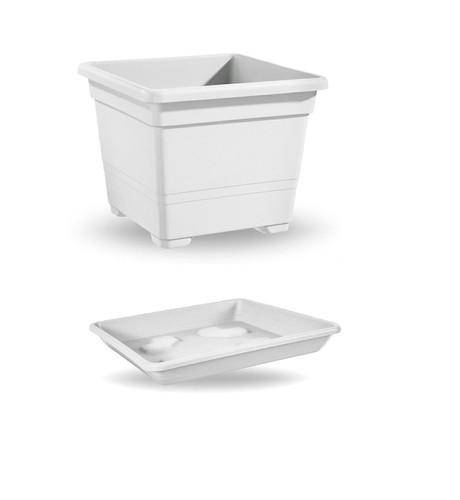 Vaso quadrato plastica - in,