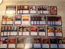 MAZZO CARTE MAGIC MONO ROSSO DRAGHI CON 12 DRAGHI RARI! n. 1103 mtg