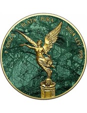 GUATEMALA MARMO VERDE pietre metallo 1 oz moneta argento Messico 2024