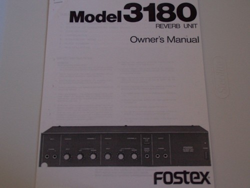 Fostex modello 3180 unità - fostex,