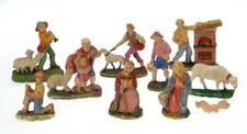 AP ROVELLO PORRO LOTTO 10 VECCHIE STATUINE IN PASTA PER PRESEPE PRESEPIO