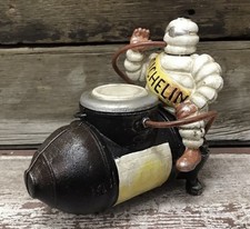 Michelin Uomo Bibendum su Compressore Aria Cavo Ghisa Modello Pubblicitario