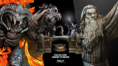 Diorama gandalf balrog - gandalf, vs