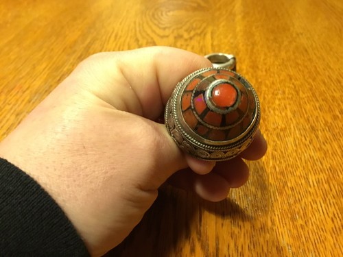 Enorme antico anello - anello, tibetano