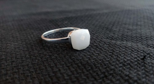Anello agata bianca - anello,