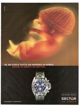 SECTOR Pubblicità 2004 OROLOGIO DIVER 600 NO LIMITS  1 pagina