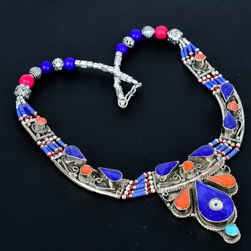 Collana lapislazzuli corallo - collana,