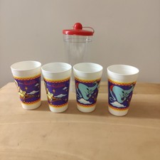 N 4 Bicchieri Aladin Anni 90 Plastica