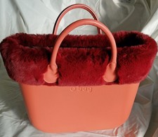 O bag Borsa Nuova Originale Col. PESCA INTERNO RED MANICI PESCA BORDO PELLICCIA