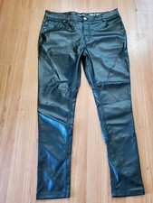 Jeans Serenede in pelle nero
