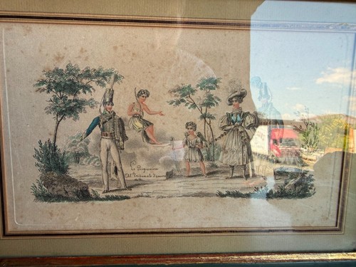 Quadro dipint incisione - incisione, epoca