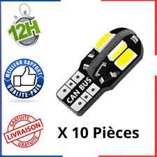 10 x T10 W5W Led Bulb CANBUS 6000k Blanc Anti Erreur Auto Voiture Veilleuse