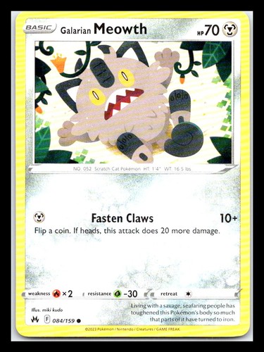 Galarian meowth common 084 - galarian,