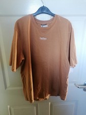 Nuova maglietta uomo Penfield SMALL relaxed top marrone abbronzatura montagne stampa posteriore immagine