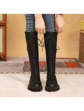 Stivali Scarpe Anfibi Nero