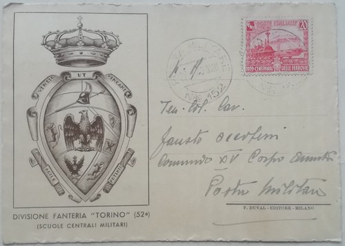 Cartolina divisione fanteria - cartolina,