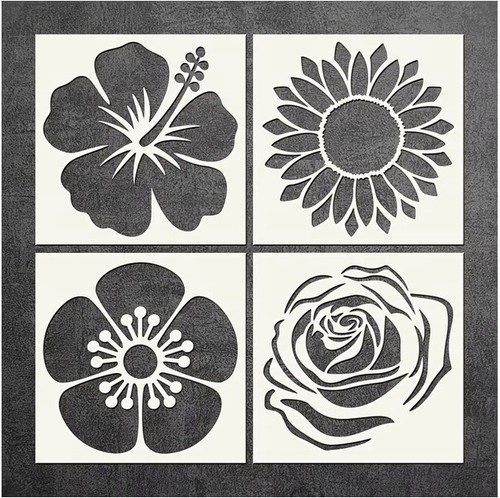 Set stencil fiori - pz,