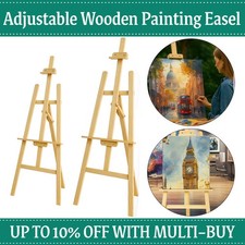 Cavalletto in legno regolabile espositore studio d'arte treppiede per pittura ed eventi