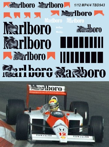 Decals per mclaren - 1/12, mp4/4