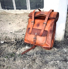 Zaino In Pelle Unisex Marrone