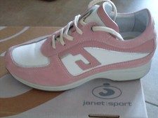 "JANET SPORT" SCARPE NABUK DONNA MIS. 36 PANNA E ROSA PERFETTE COME NUOVE !!!
