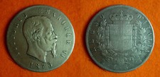 5 LIRE 1873 ZECCA MILANO SPL-