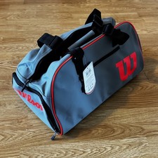 Wilson CLASH Borsa Tennis Piccola Borsone - Grigio Arancione - Nuova con etichette