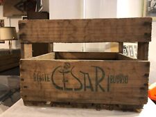 BIBITE CESARI BUDRIO-BOLOGNA-RARA CASSA VINTAGE LEGNO PUBBLICITARIA MODERNARIATO