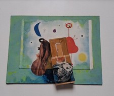 CLAUDIO CINTOLI, Collage su cartone, cm.14x19, 1964 (autentica Vittorio Cintoli)