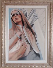 Maria Giovanna PERI olio tela 70x50 no lodola kostabi warhol guttuso tozzi festa