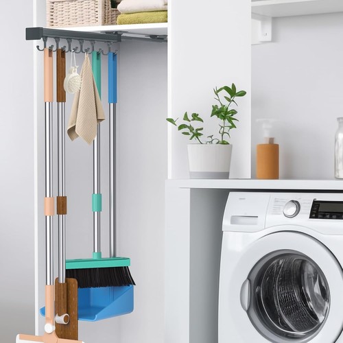 Pull out broom holder - out,