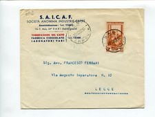 1952 Italia al Lavoro Bari Società Anonima Industrie Caffè dest Lecce
