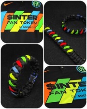 Bracciale In Paracord  Fan Token Inter  Scudetto Campioni Nero Azzurro