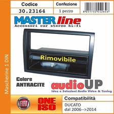 MASCHERINA RADIO 1 DIN FIAT DUCATO DAL 2014 SENZA RADIO DI SERIE. ANTRACITE