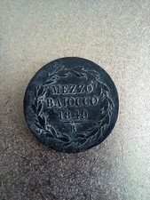 Moneta Mezzo Baiocco 1849 Roma